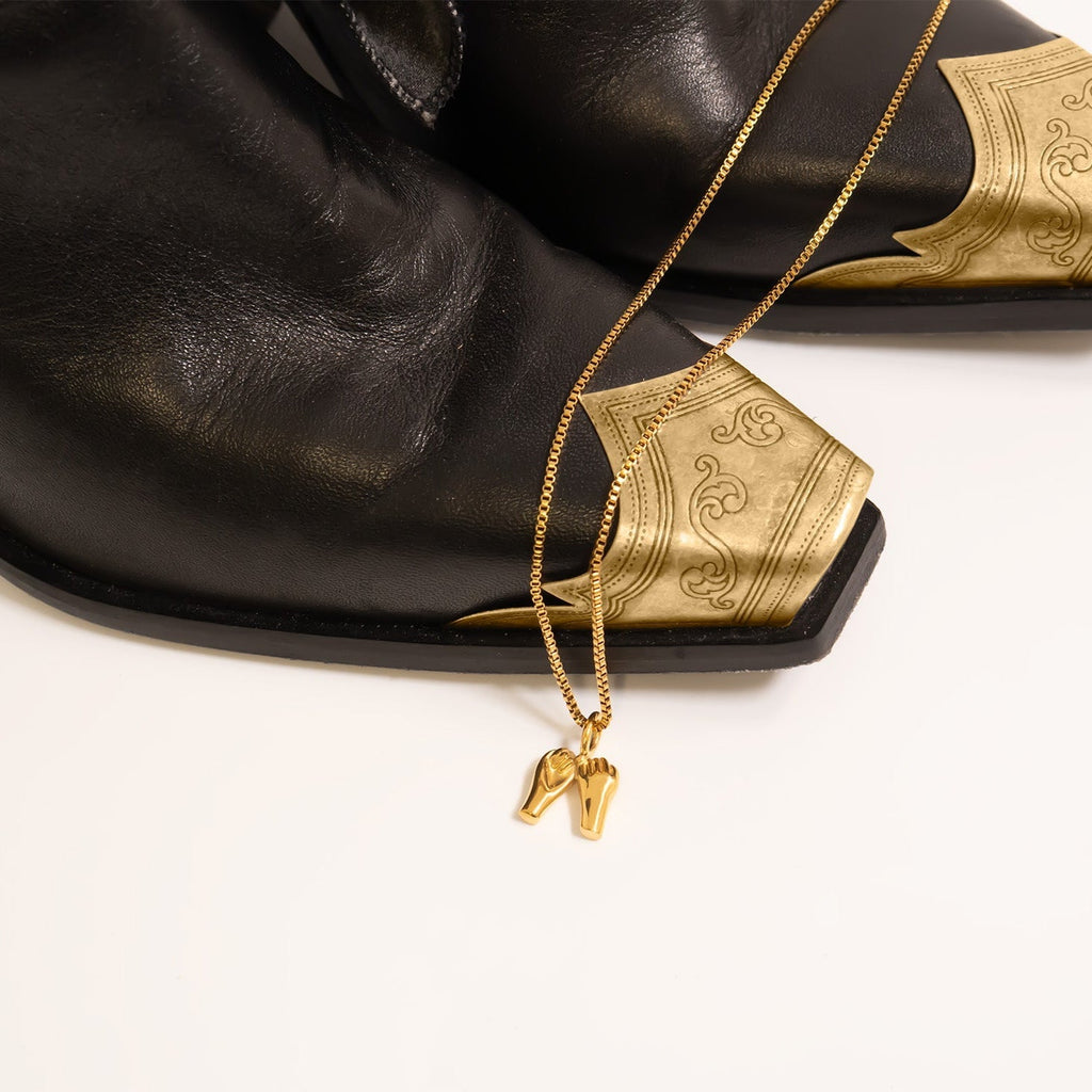 Pinky Promise Charm – 18K Gold Pendant | Non Tarnish Stainless Steel Jewelry Gift - charm | Sunflower Soul Boutique