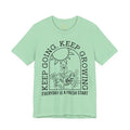 Positive Graphic Tee – Keep Growing Shirt With Floral Design | Soft Cotton T-Shirt - T-Shirt | Sunflower Soul Boutique