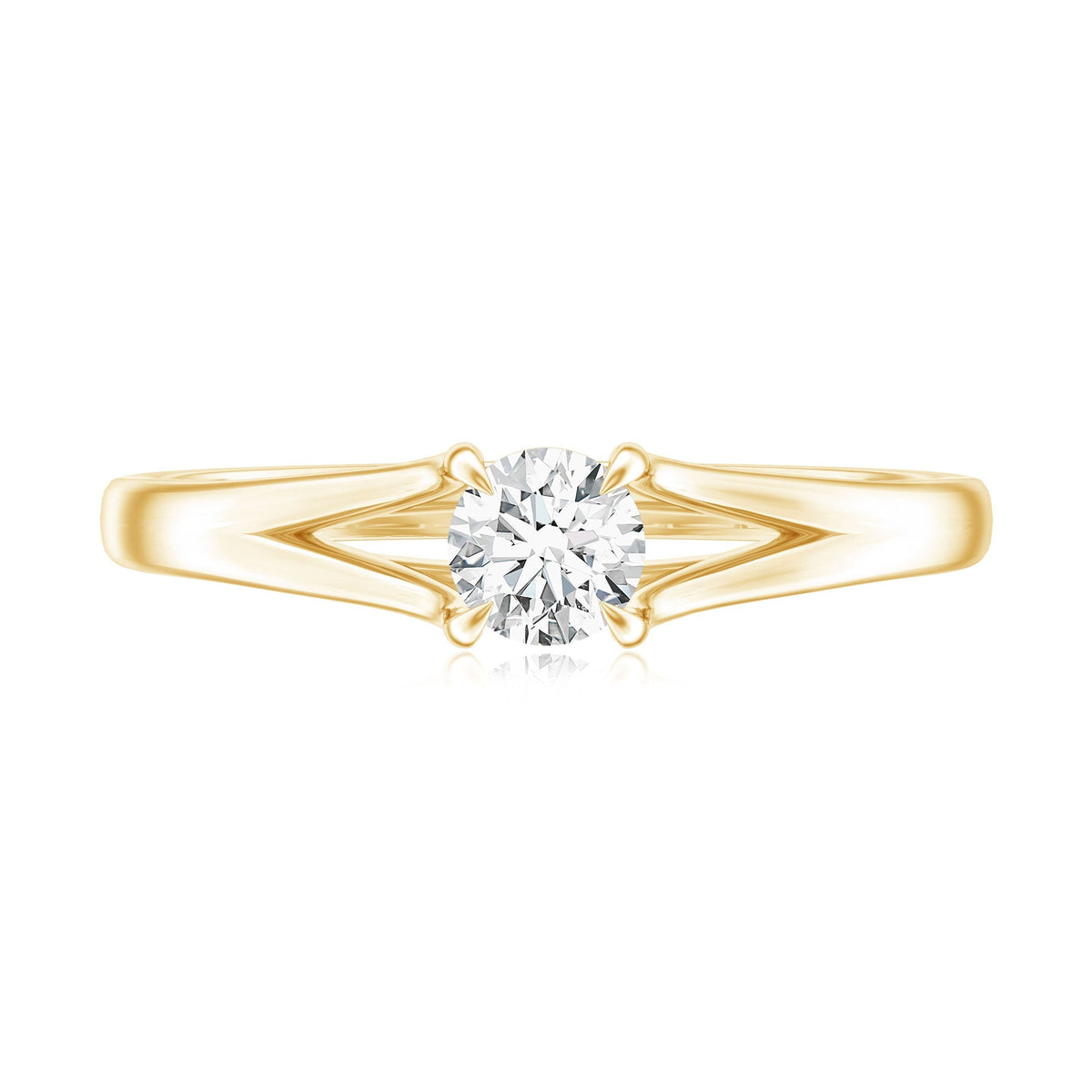 Promise Ring with Moissanite in Claw Setting