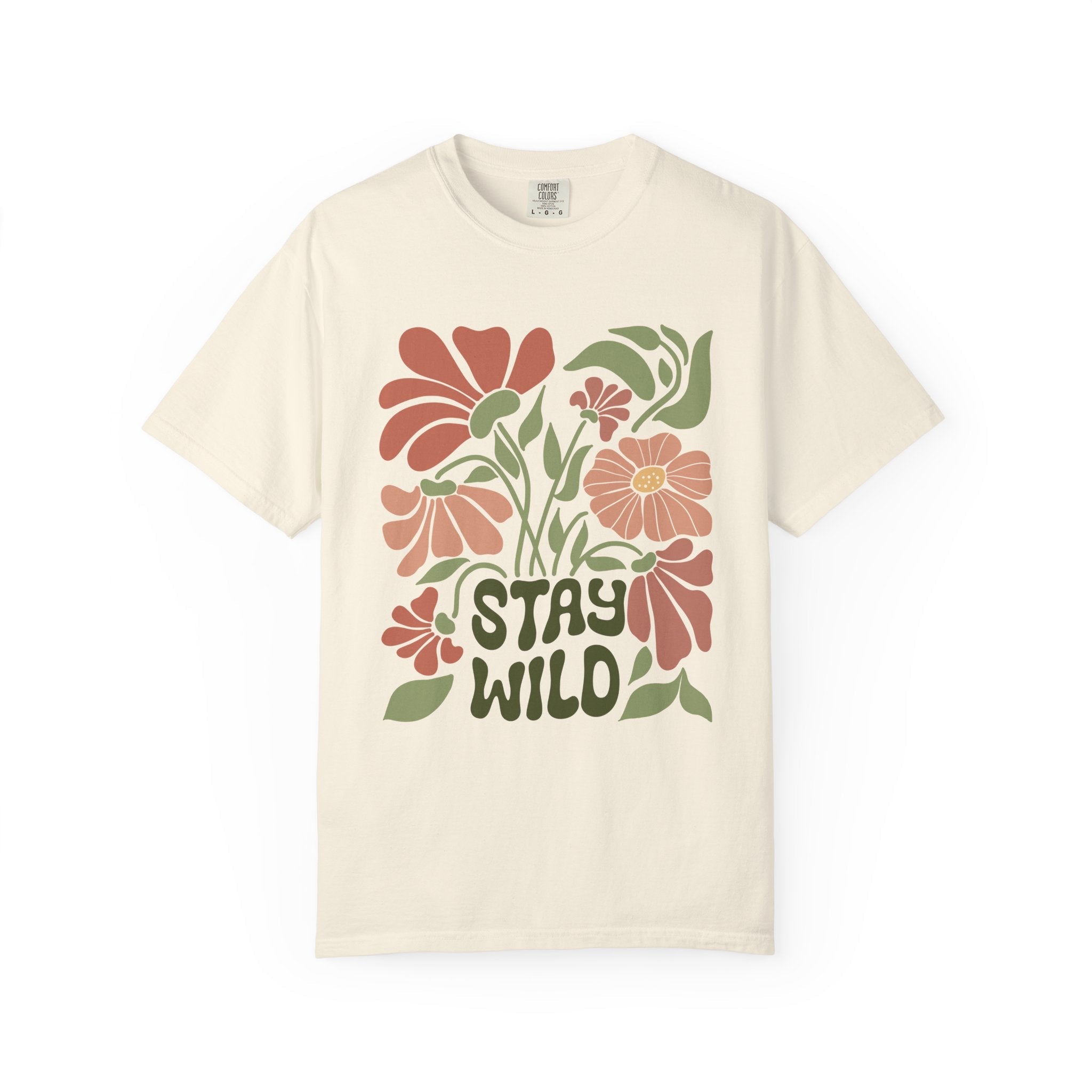 Retro Floral Tee – Boho T Shirt With Wildflower Graphic | Soft Cotton Tee - T-Shirt | Sunflower Soul Boutique