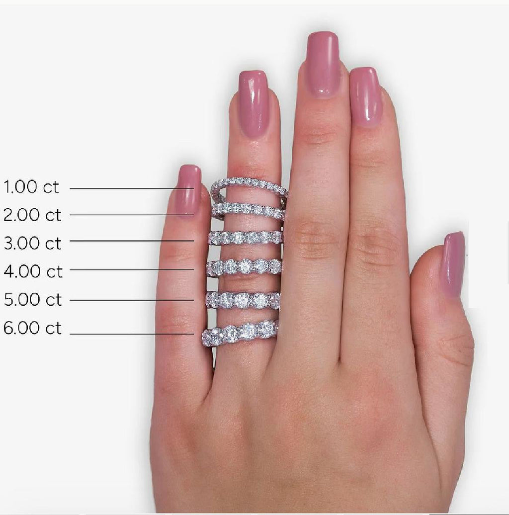 Lab Grown Diamond Ring – 4 Carat Eternity Band With AGI Certified Diamonds