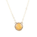River Rocks Yellow Quartz and Golden Bronze Necklace