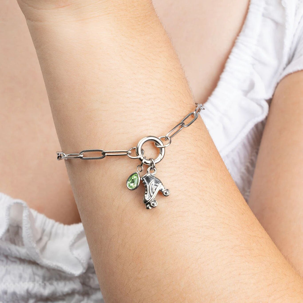 Roller Skate Charm – Gold Plated Charm Necklace Pendant | Lightweight 316L Stainless Steel - Charms | Sunflower Soul Boutique