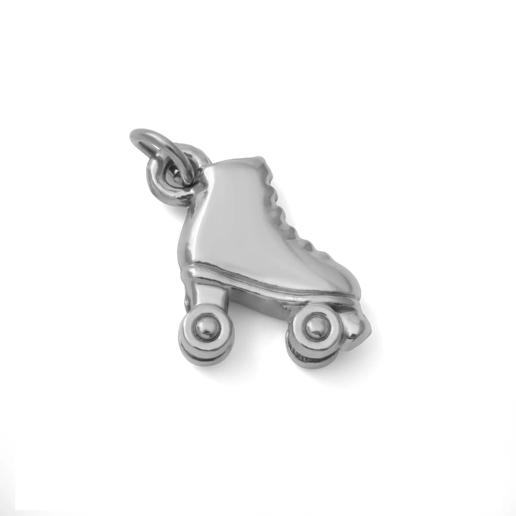 Roller Skate Charm – Gold Plated Charm Necklace Pendant | Lightweight 316L Stainless Steel - Charms | Sunflower Soul Boutique