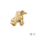 Roller Skate Charm – Gold Plated Charm Necklace Pendant | Lightweight 316L Stainless Steel - Charms | Sunflower Soul Boutique