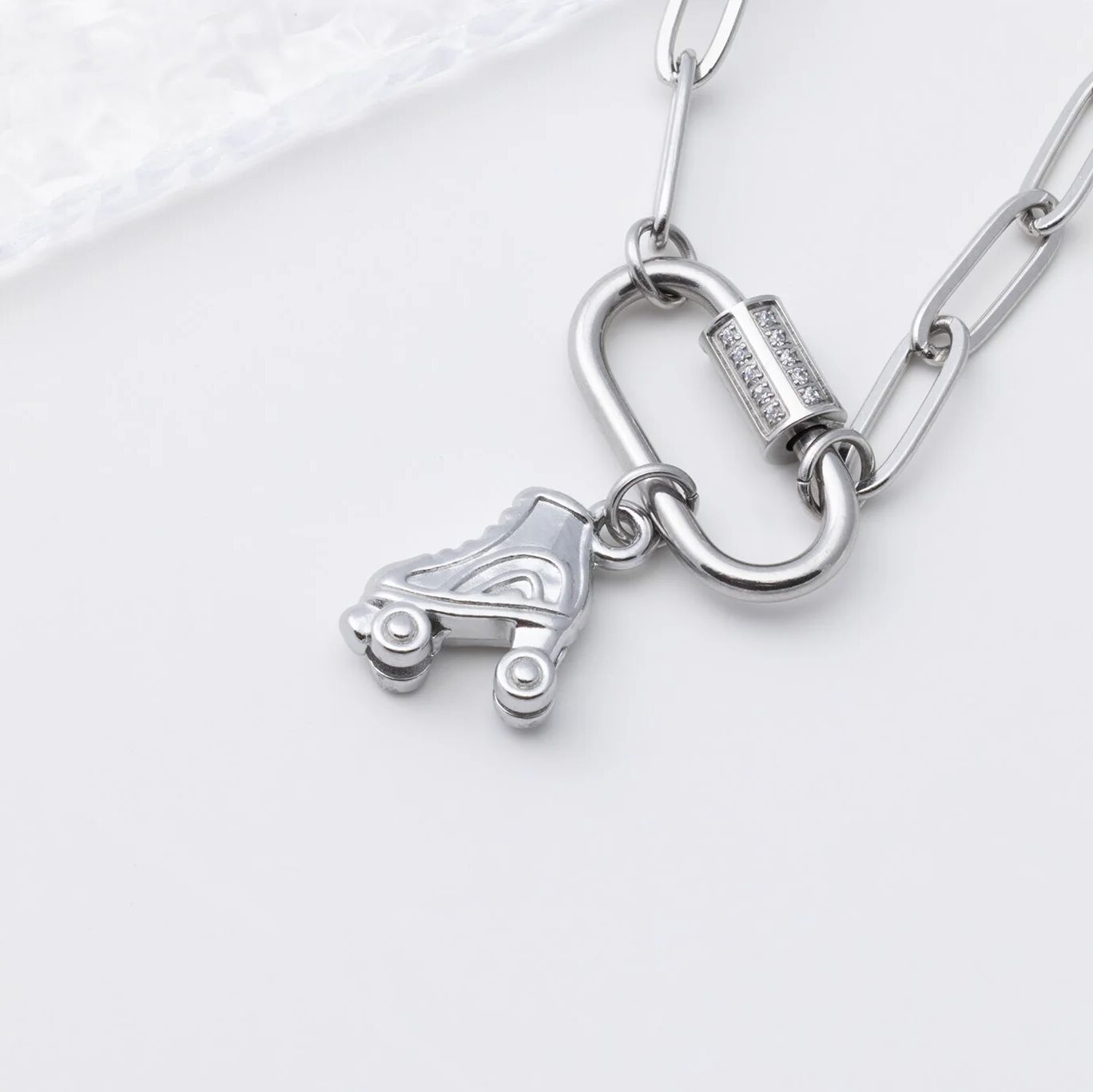 Roller Skate Charm – Gold Plated Charm Necklace Pendant | Lightweight 316L Stainless Steel - Charms | Sunflower Soul Boutique