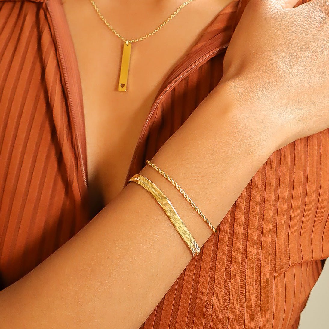 Rope Chain Bracelet – 18K Gold Durable Stainless Steel PVD Coated Jewelry - Bracelets | Sunflower Soul Boutique