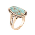 Roped Blue Turquoise Golden Ring