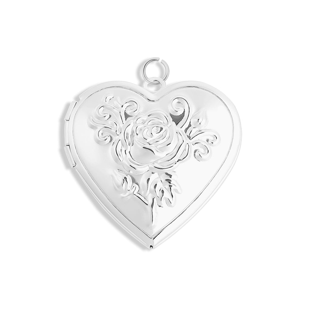 Rose Heart Locket – 18K Gold Jewelry Pendant | Waterproof Stainless Steel Photo Holder - charm | Sunflower Soul Boutique