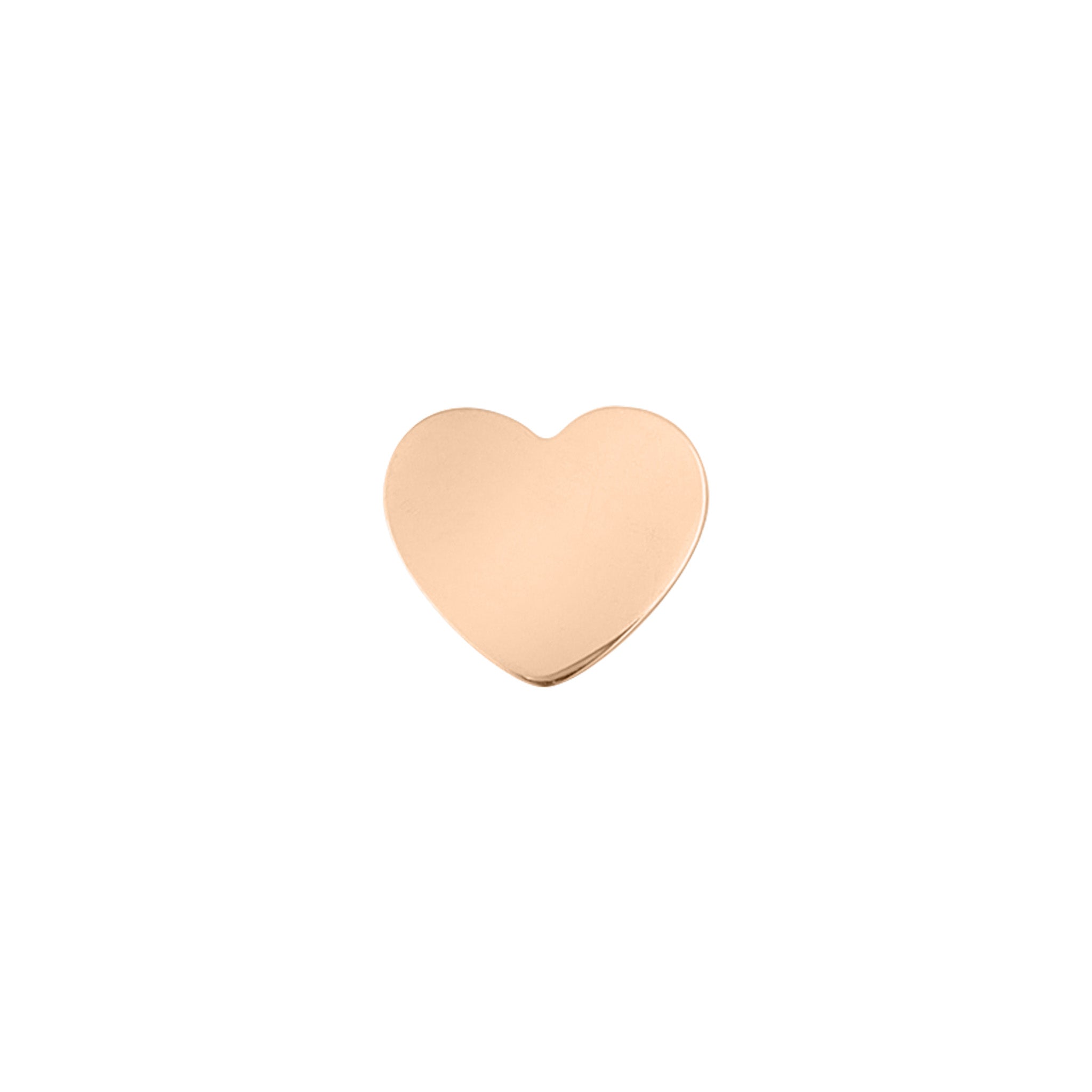 Heart Bead Pendant - 18K PVD Coated Stainless Steel Mini Charm for Custom Engraving