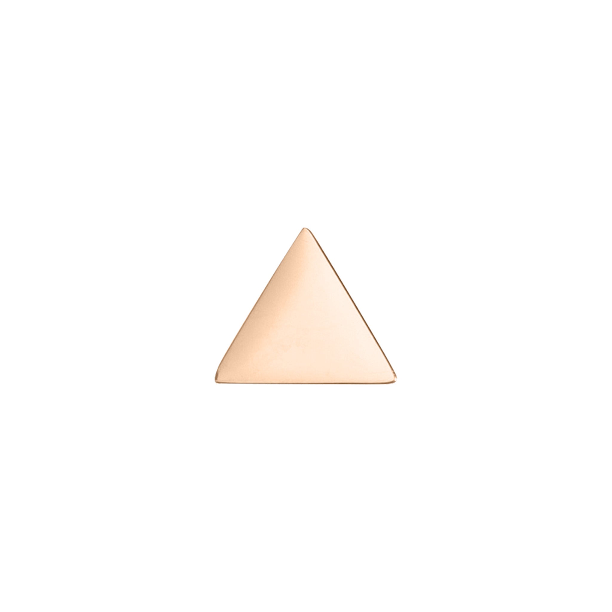 Mini Triangle Pendant – Gold Stainless Steel Charm | Engraved Necklace Accessory