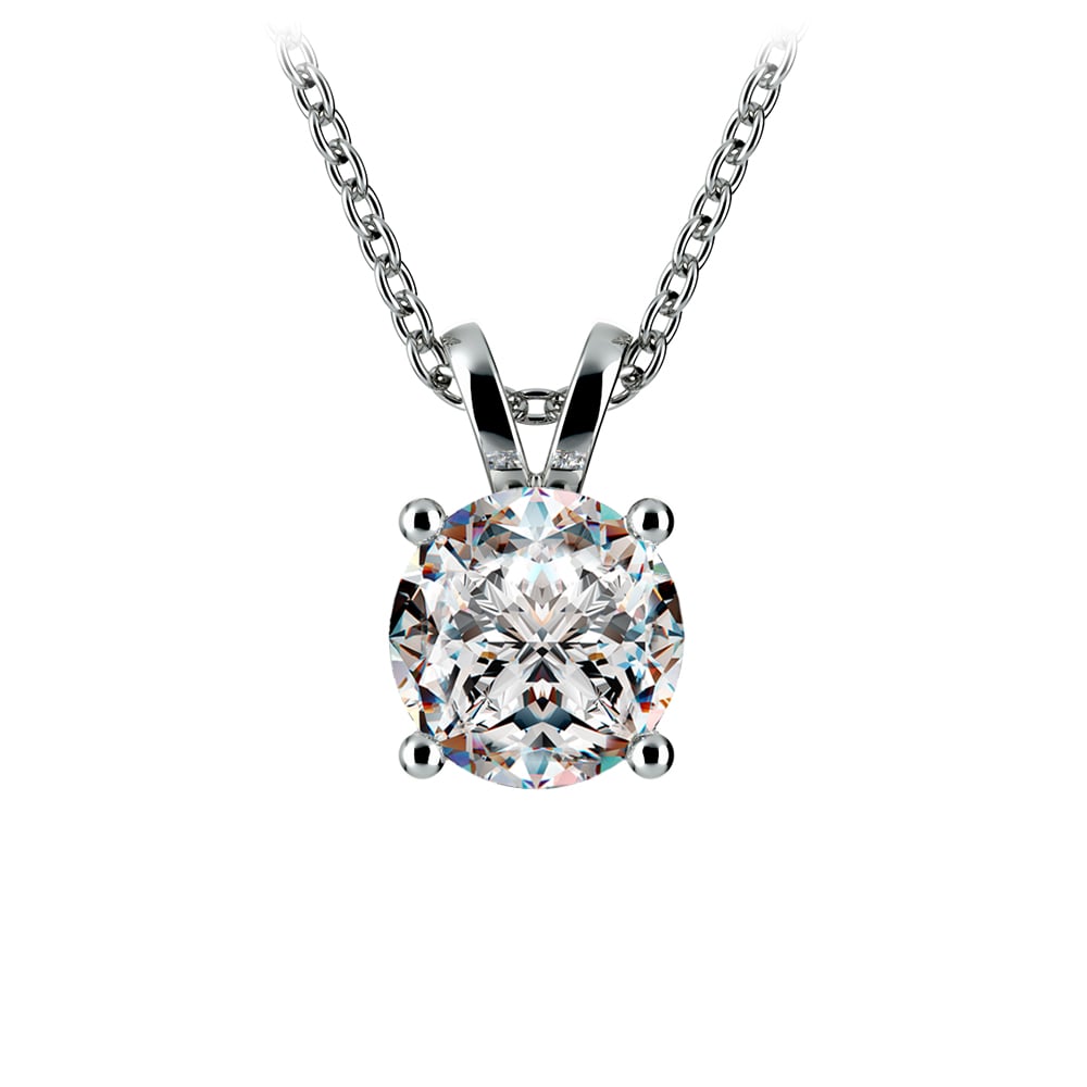 Lab Grown Diamond Pendant – 0.5 & 0.75 Ctw Prong Set in 14kt Gold Chain