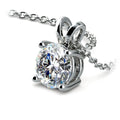Lab Grown Diamond Pendant – 1.5 Carat Round Cut | 14kt White & Yellow Gold Chain