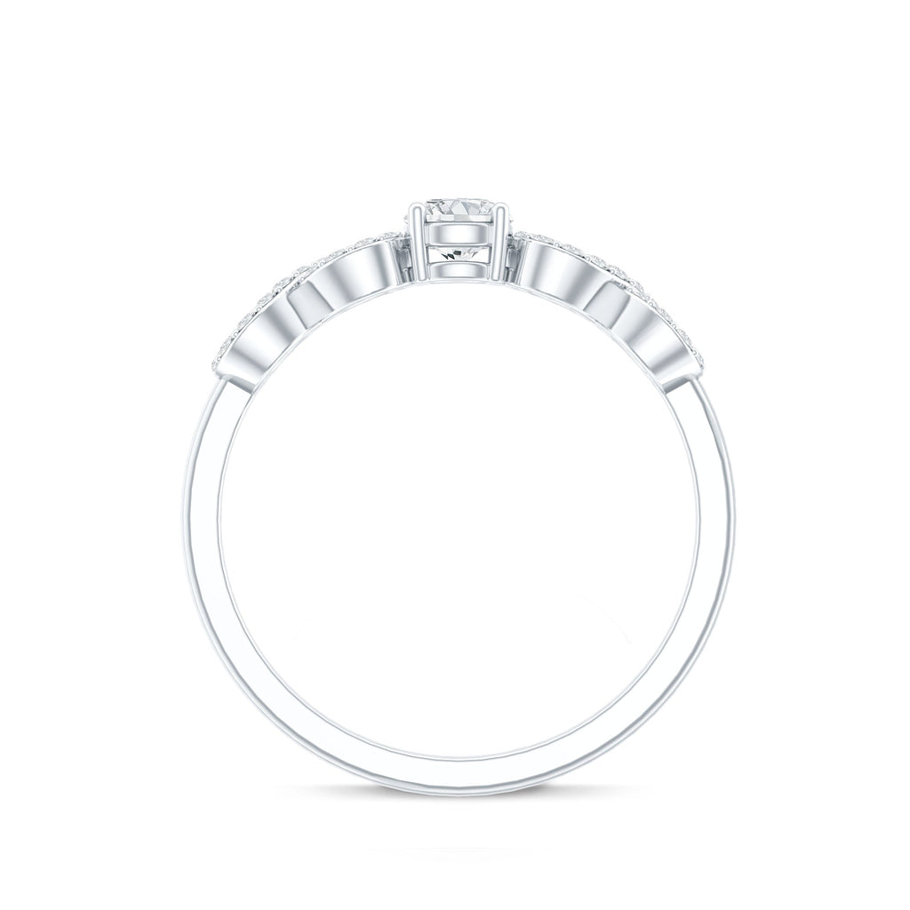 Round Moissanite Infinity Promise Ring with Certificate