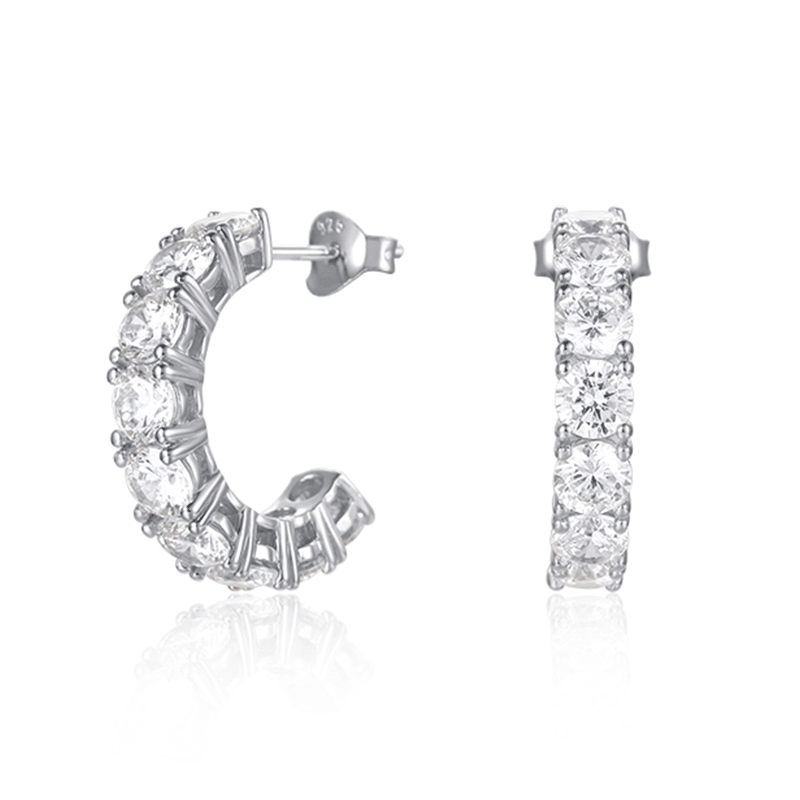 Round Stone Earrings - Classic Look That Can Dress Up or Down