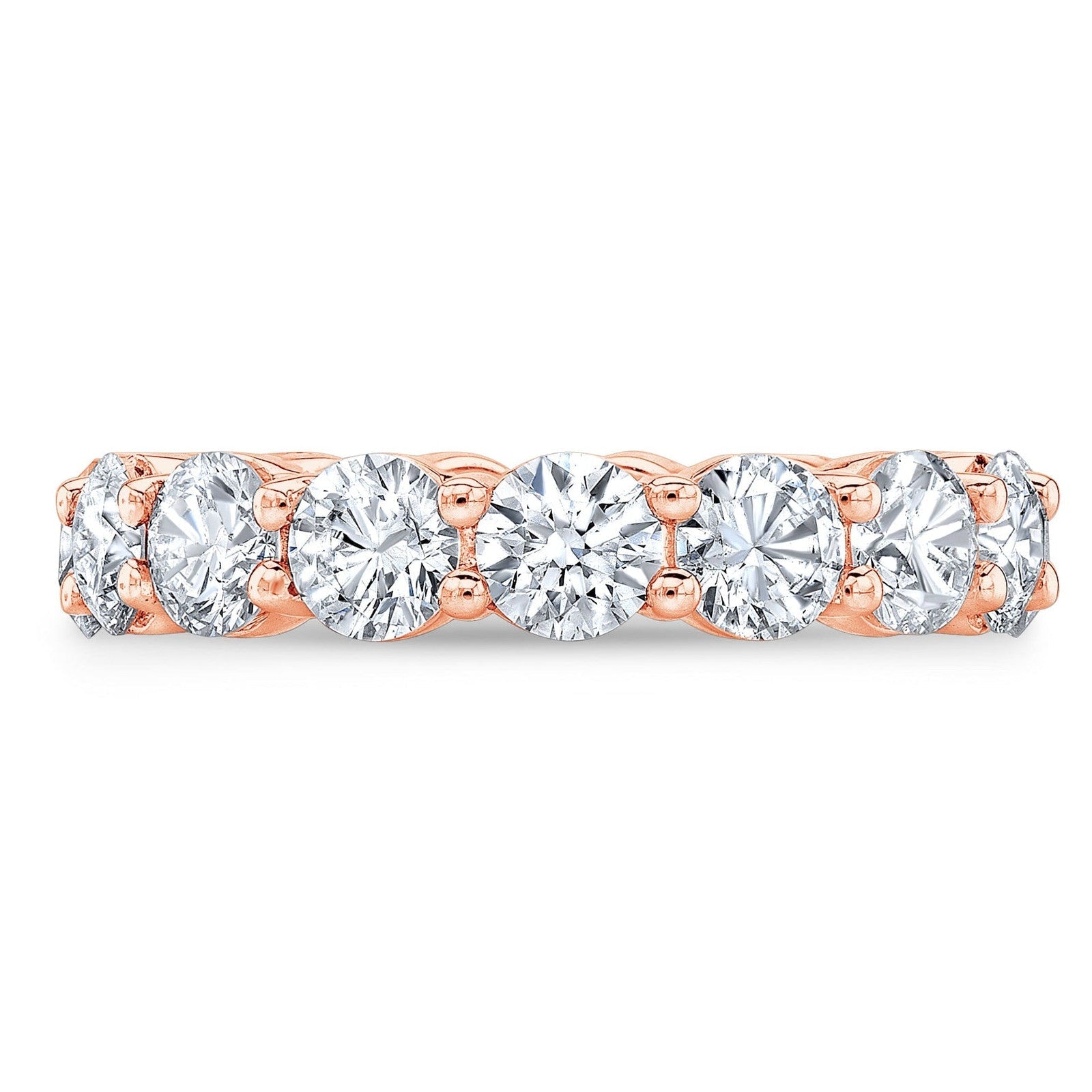 Created Moissanite Ring – 4 Carat Moissanite Eternity Band | 14k Gold Overlay