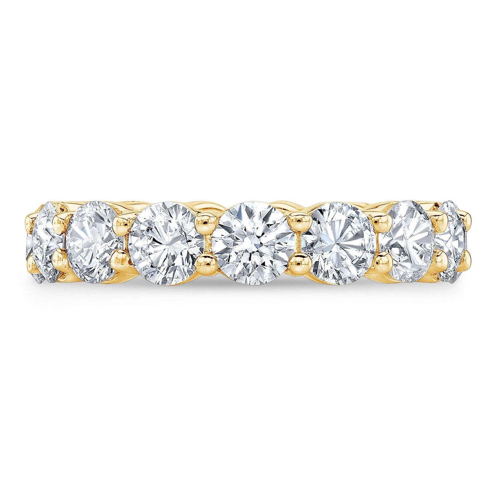 Created Moissanite Ring – 4 Carat Moissanite Eternity Band | 14k Gold Overlay