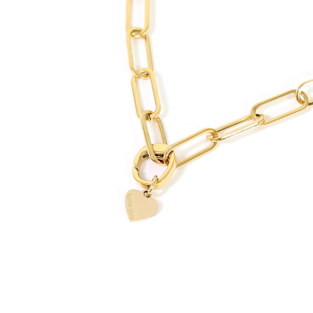 18K Gold Heart Charm – Dainty Love Pendant | Non Tarnish Stainless Steel Jewelry
