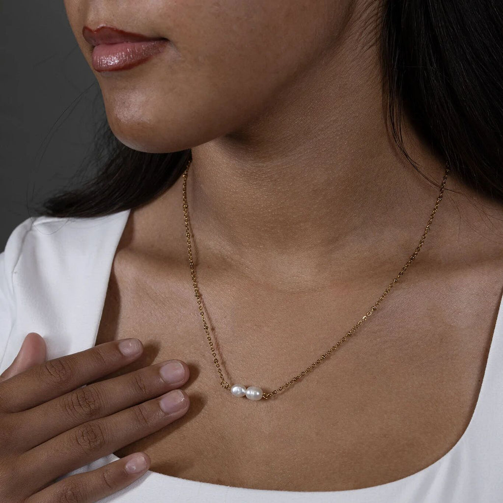 Satellite Split Chain 18K Gold Chain Necklace – Adjustable Textured Stainless Steel - Necklaces | Sunflower Soul Boutique