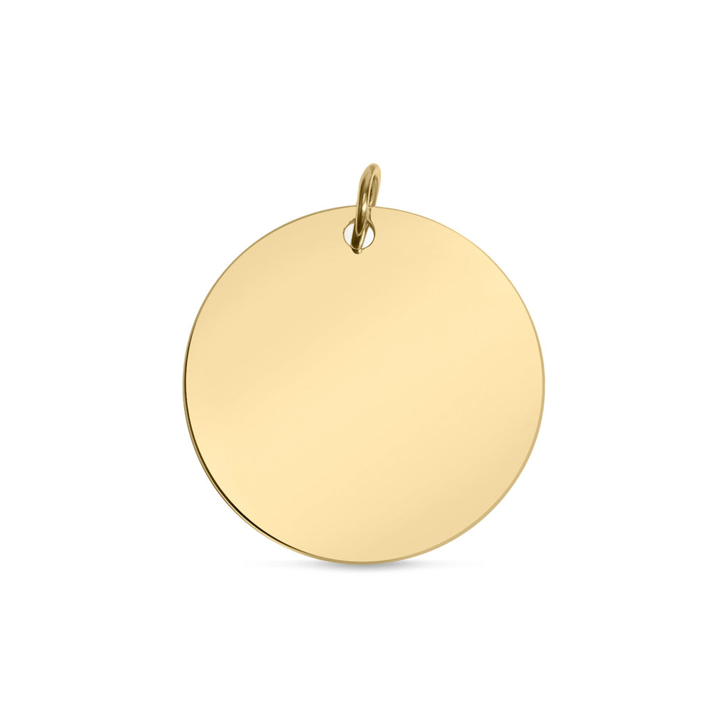 Gold Blank Pendant - Hypoallergenic Stainless Steel Pendant with Polished Gold Finish