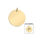 Gold Blank Pendant - Hypoallergenic Stainless Steel Pendant with Polished Gold Finish