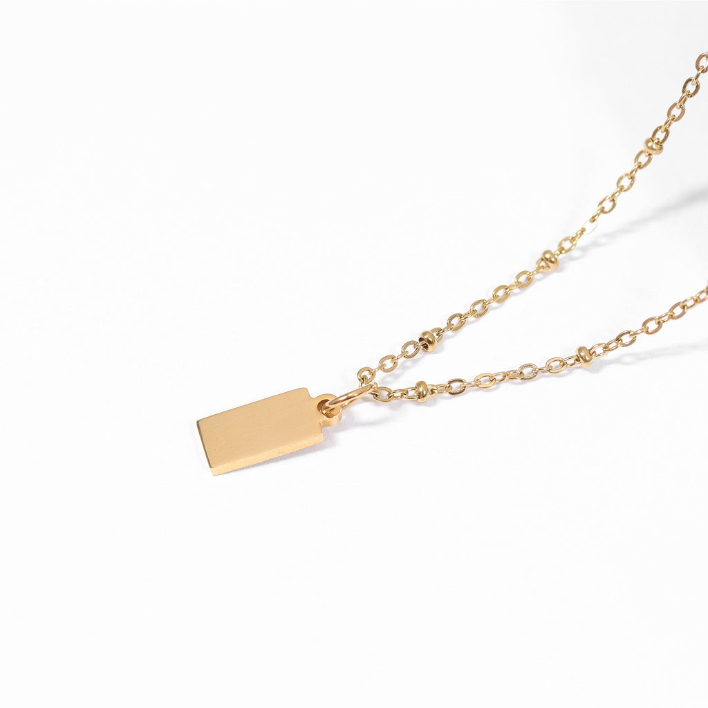 Stainless Steel Jewelry Tags - 18K PVD Coated Blank Engraveable Metal Tags