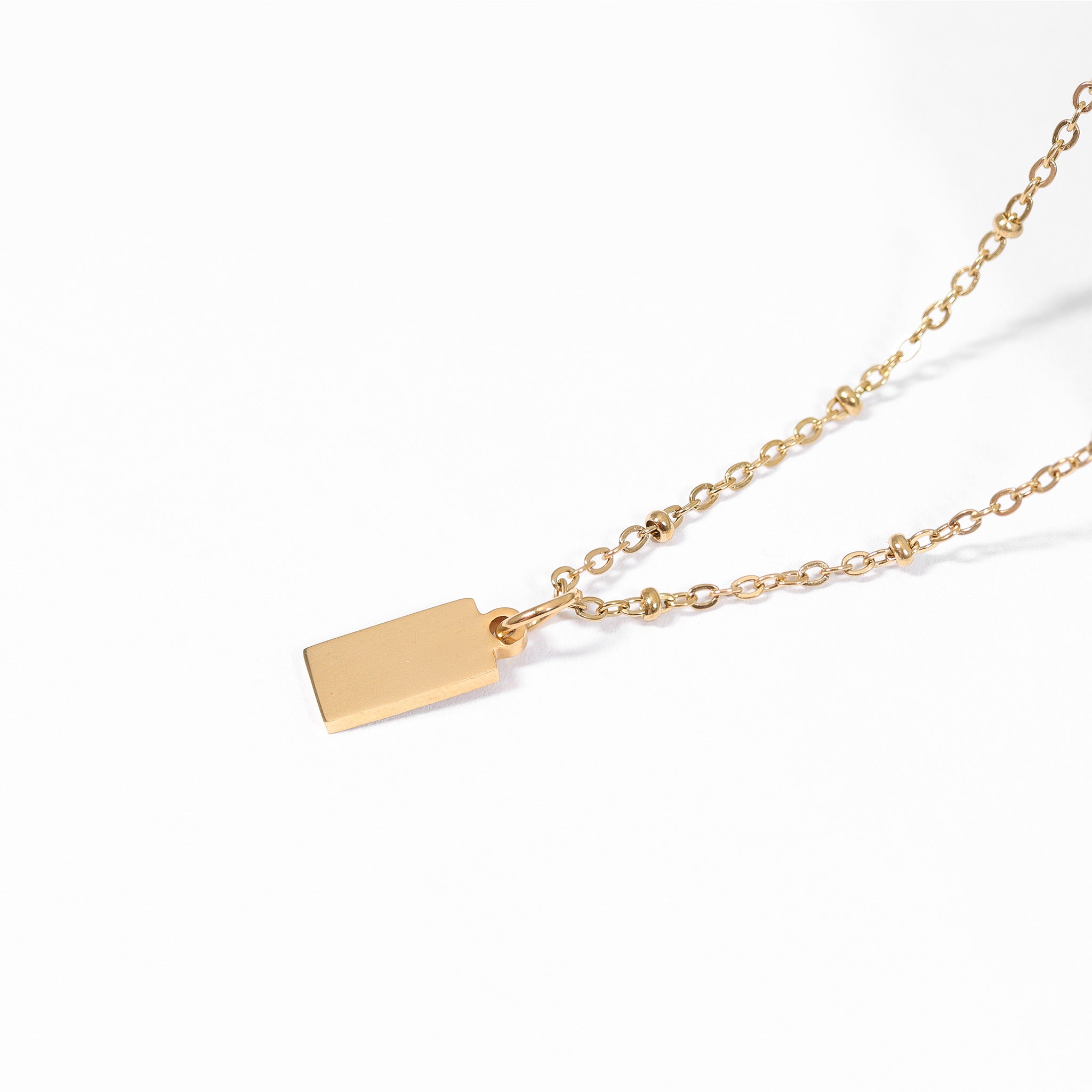 Stainless Steel Jewelry Tags - 18K PVD Coated Blank Engraveable Metal Tags