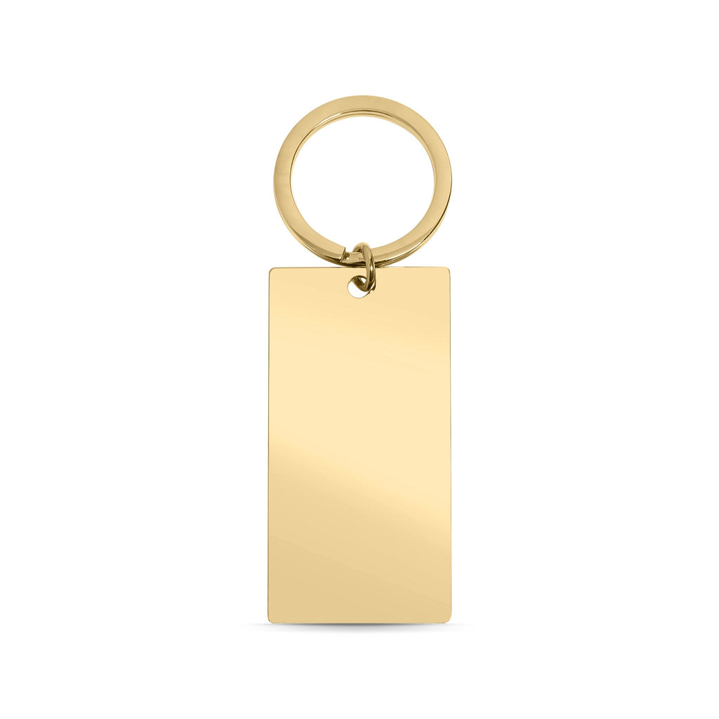 Stainless Steel Keychain - Large Polished Bar Pendant | Durable 316L Surgical Steel