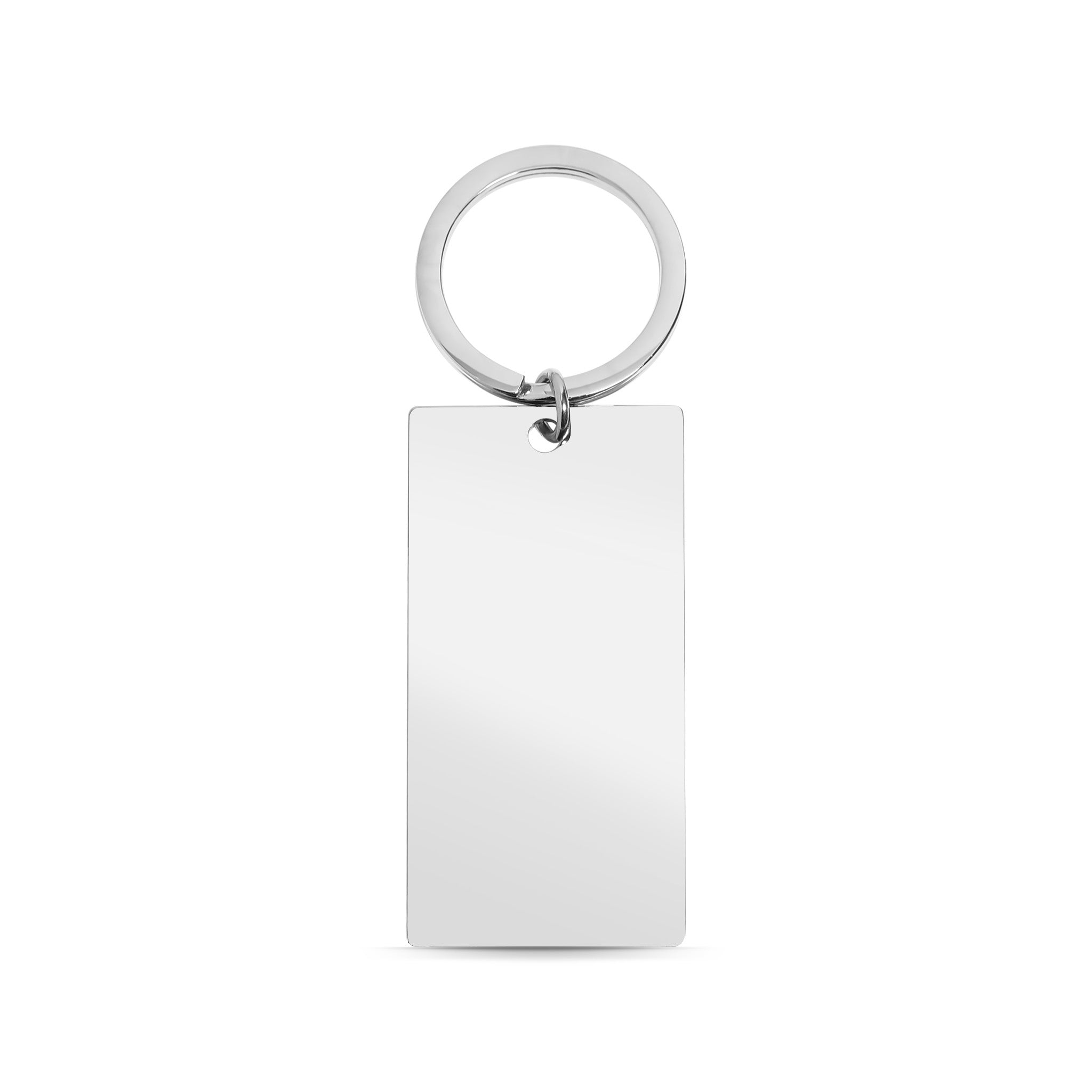 Stainless Steel Keychain - Large Polished Bar Pendant | Durable 316L Surgical Steel