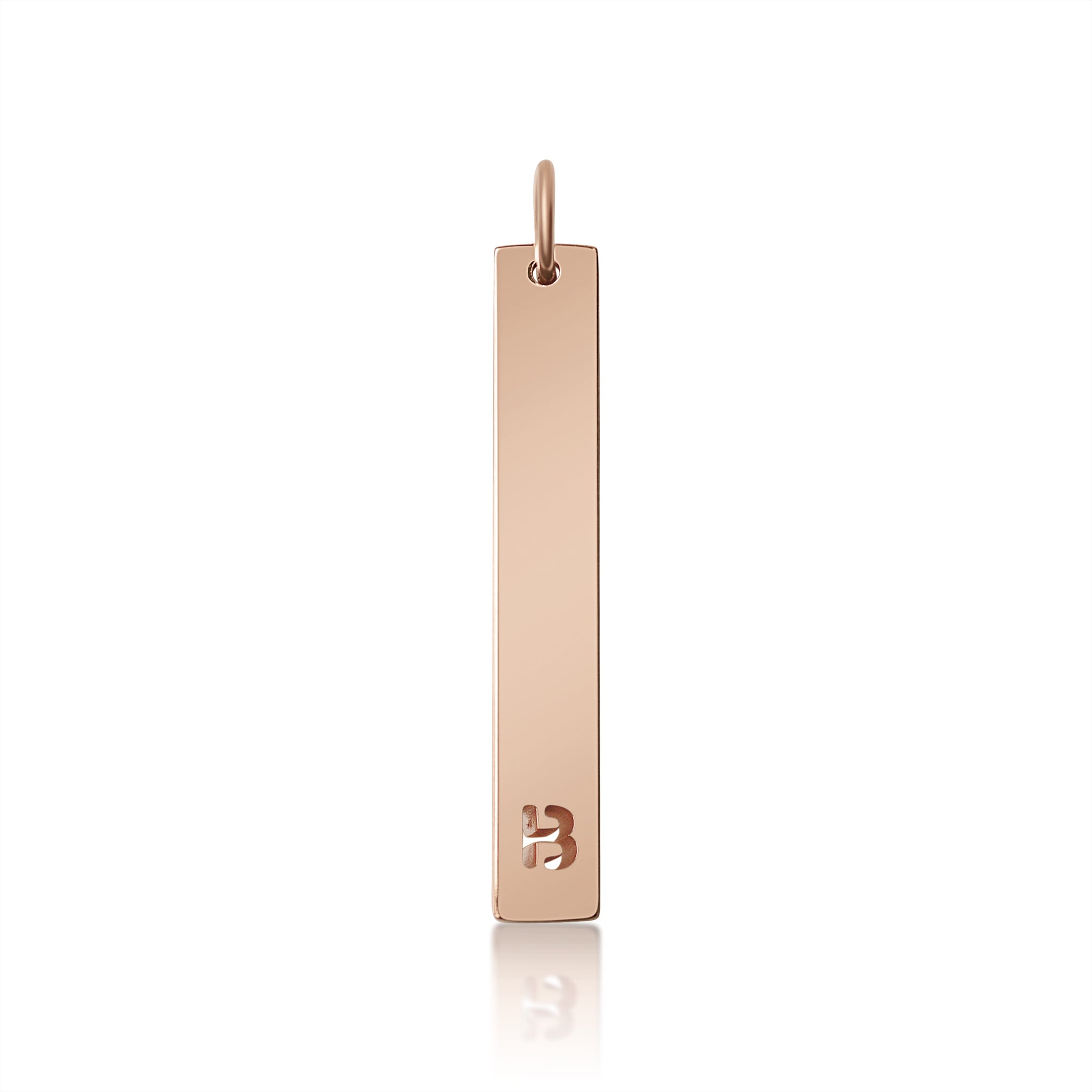 Stainless Steel Pendant - Cutout Initial Pendant | 18K PVD Coated Gold & Rose Gold
