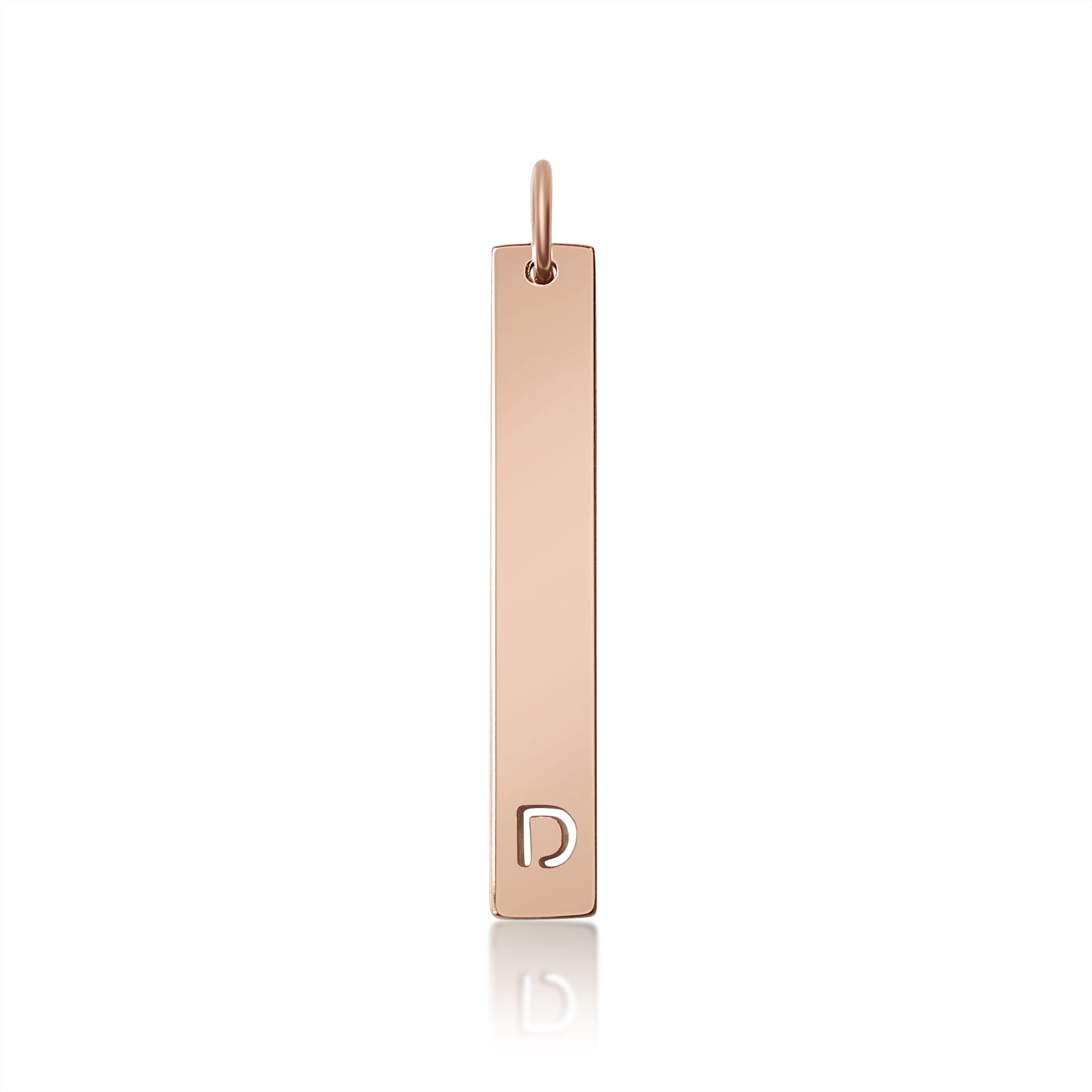 Stainless Steel Pendant - Cutout Initial Pendant | 18K PVD Coated Gold & Rose Gold