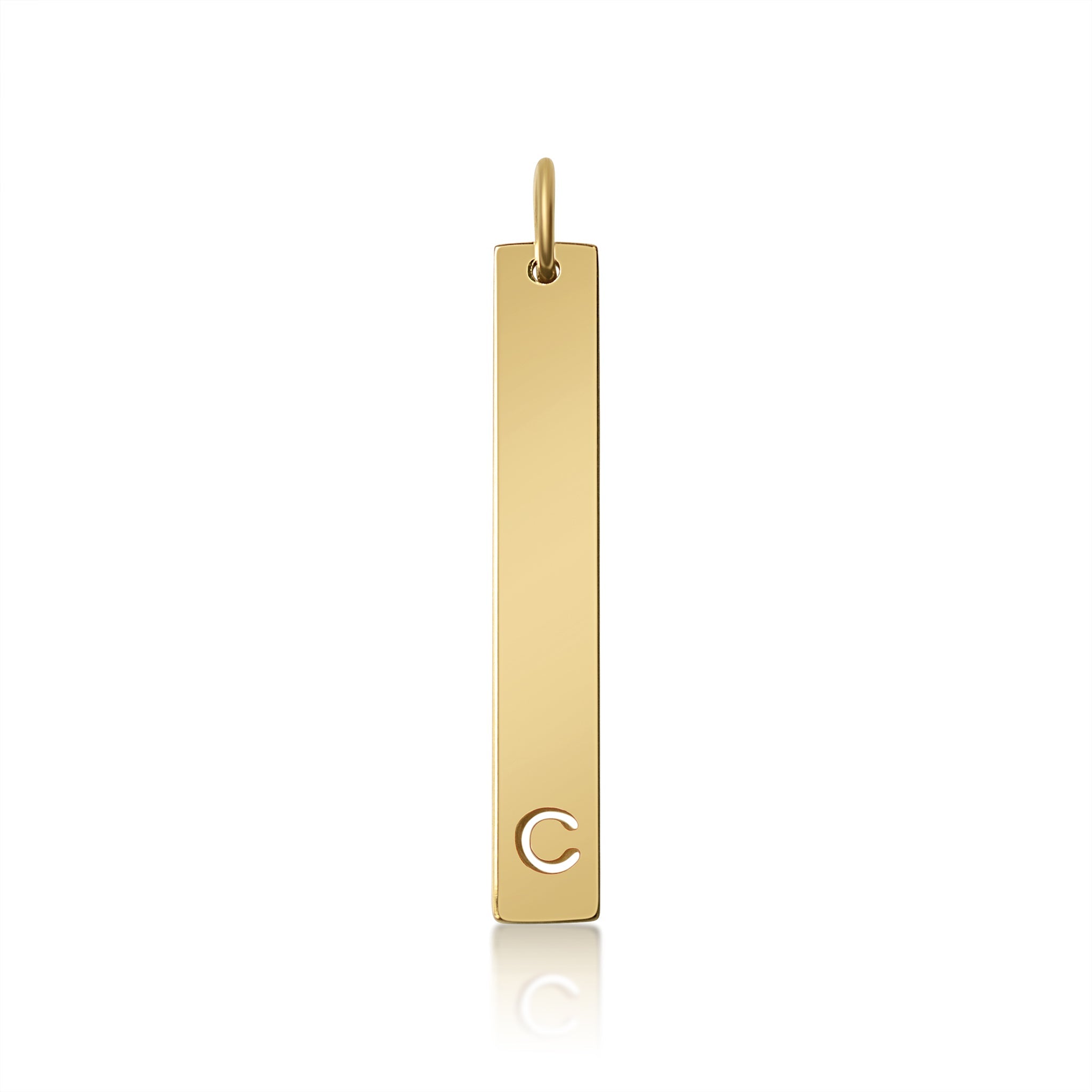 Stainless Steel Pendant - Cutout Initial Pendant | 18K PVD Coated Gold & Rose Gold