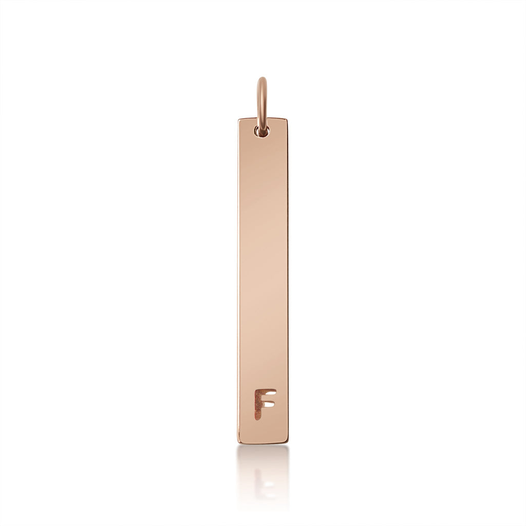 Stainless Steel Pendant - Cutout Initial Pendant | 18K PVD Coated Gold & Rose Gold