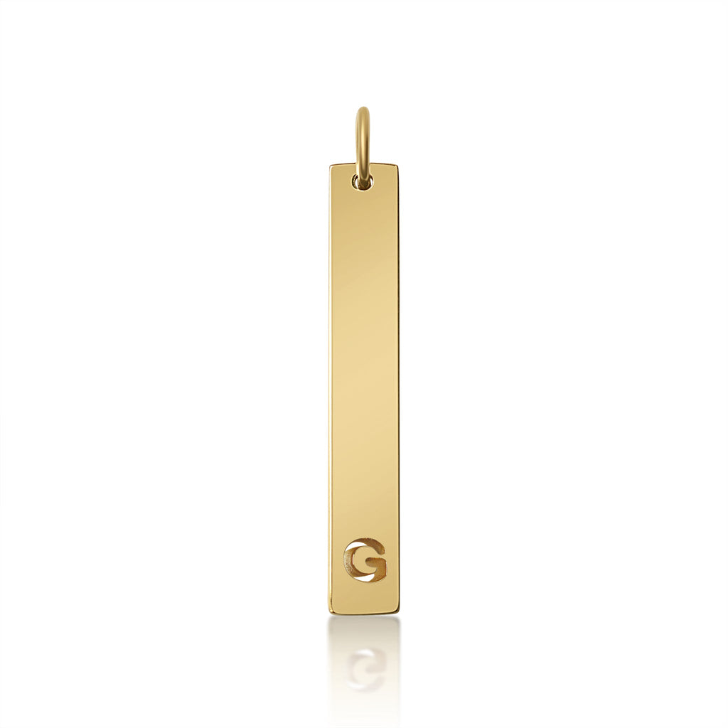 Stainless Steel Pendant - Cutout Initial Pendant | 18K PVD Coated Gold & Rose Gold