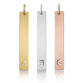 Stainless Steel Cutout Initial Pendant