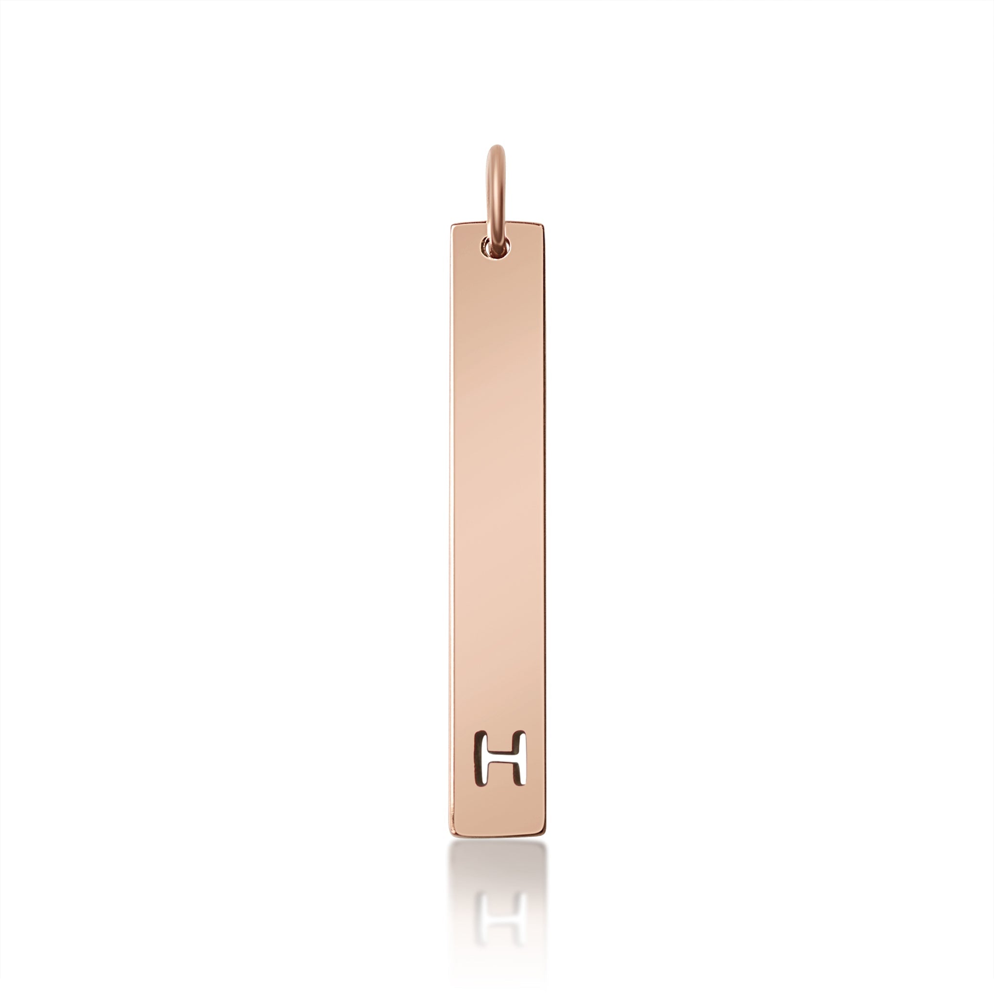 Stainless Steel Pendant - Cutout Initial Pendant | 18K PVD Coated Gold & Rose Gold