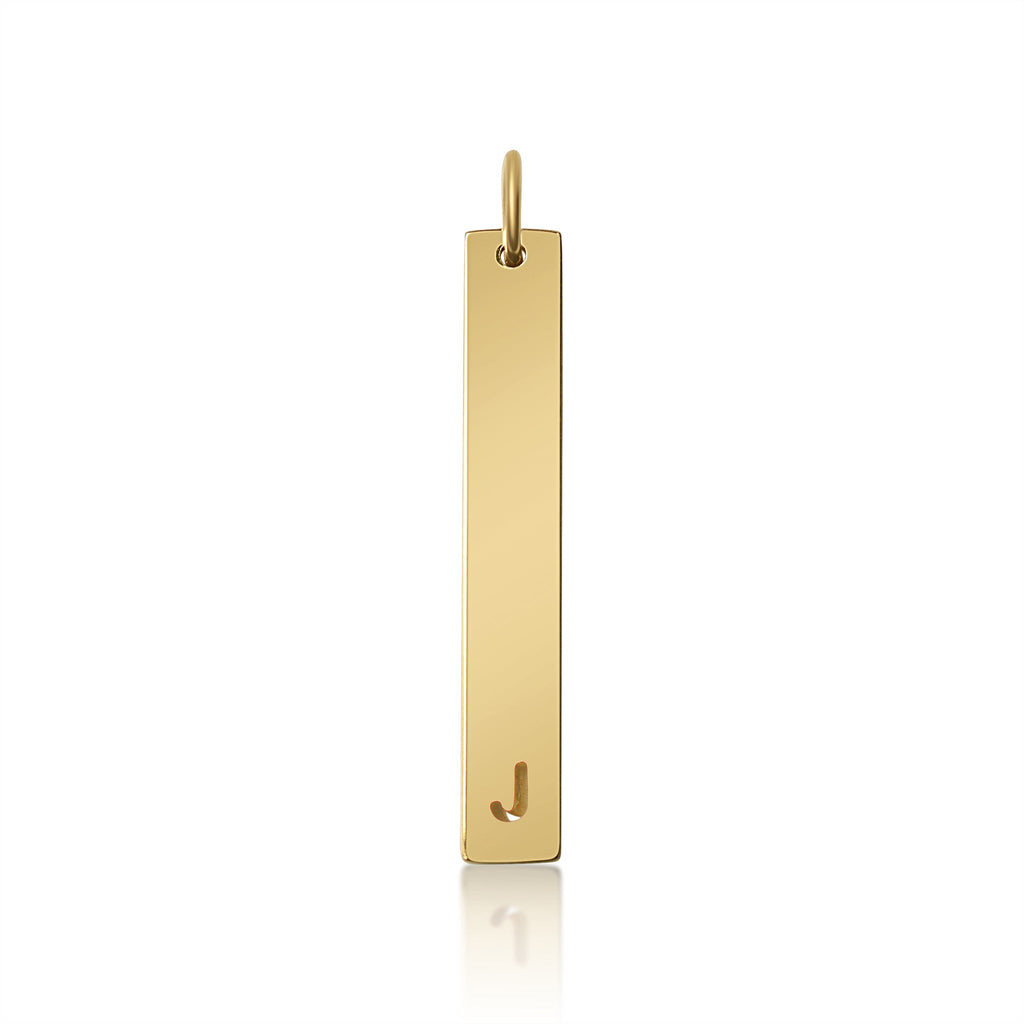 Stainless Steel Pendant - Cutout Initial Pendant | 18K PVD Coated Gold & Rose Gold
