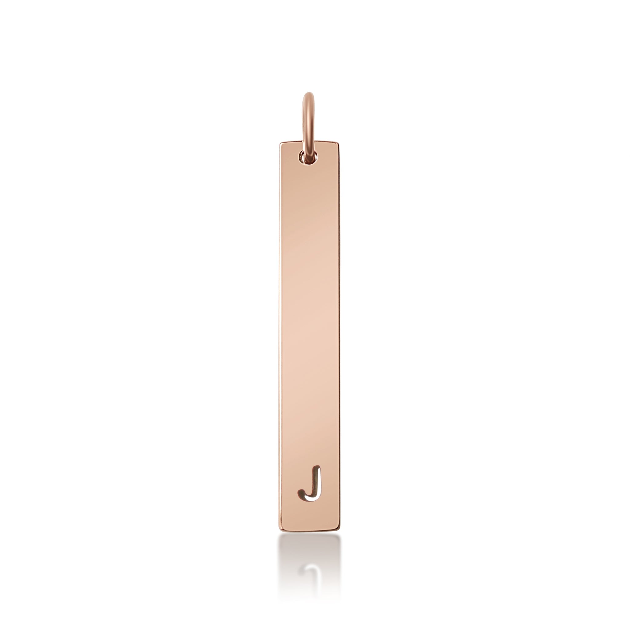 Stainless Steel Pendant - Cutout Initial Pendant | 18K PVD Coated Gold & Rose Gold