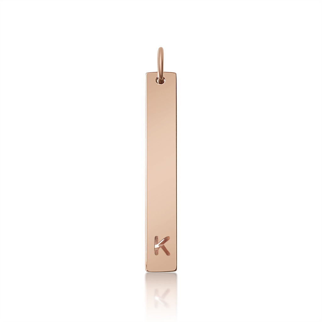 Stainless Steel Pendant - Cutout Initial Pendant | 18K PVD Coated Gold & Rose Gold