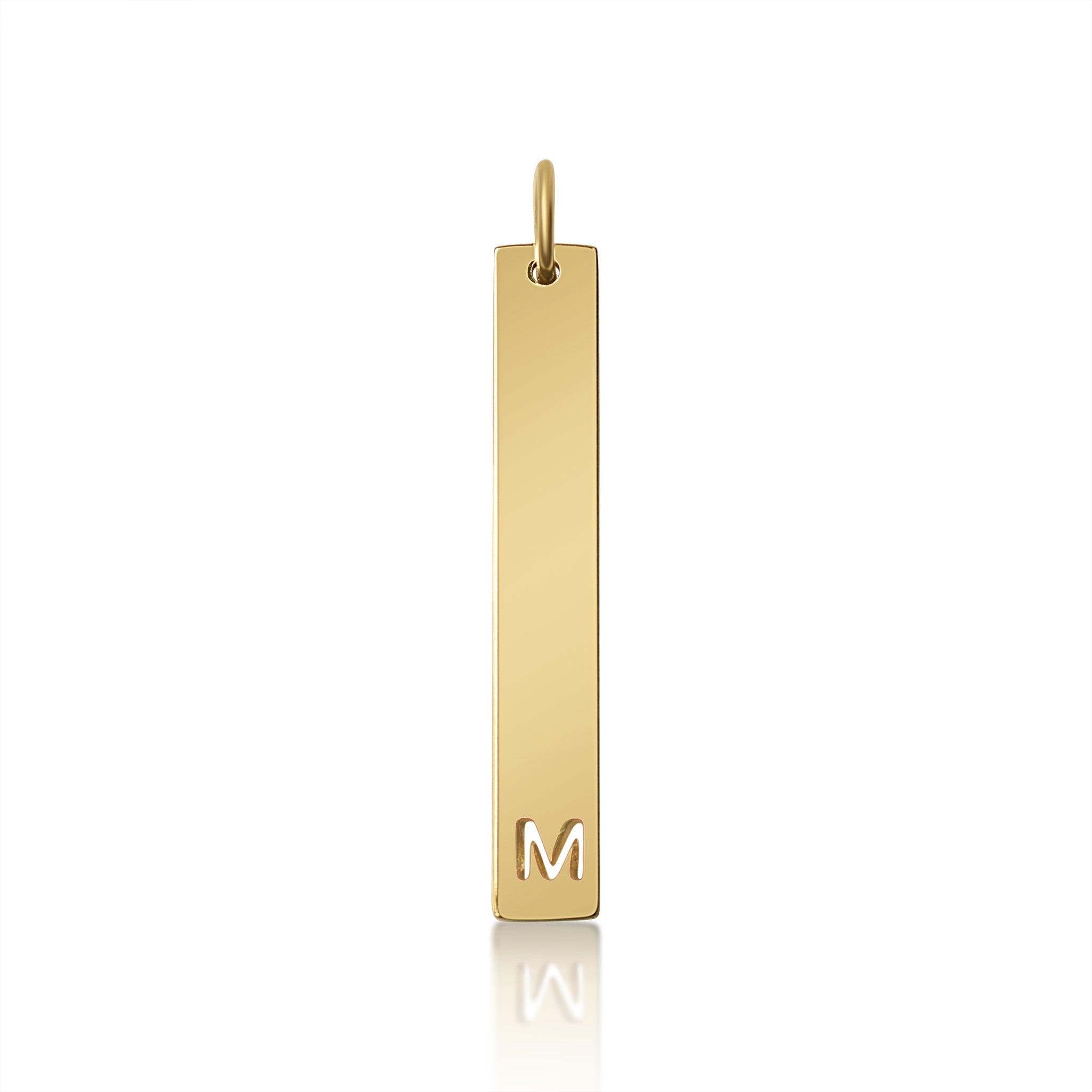 Stainless Steel Pendant - Cutout Initial Pendant | 18K PVD Coated Gold & Rose Gold