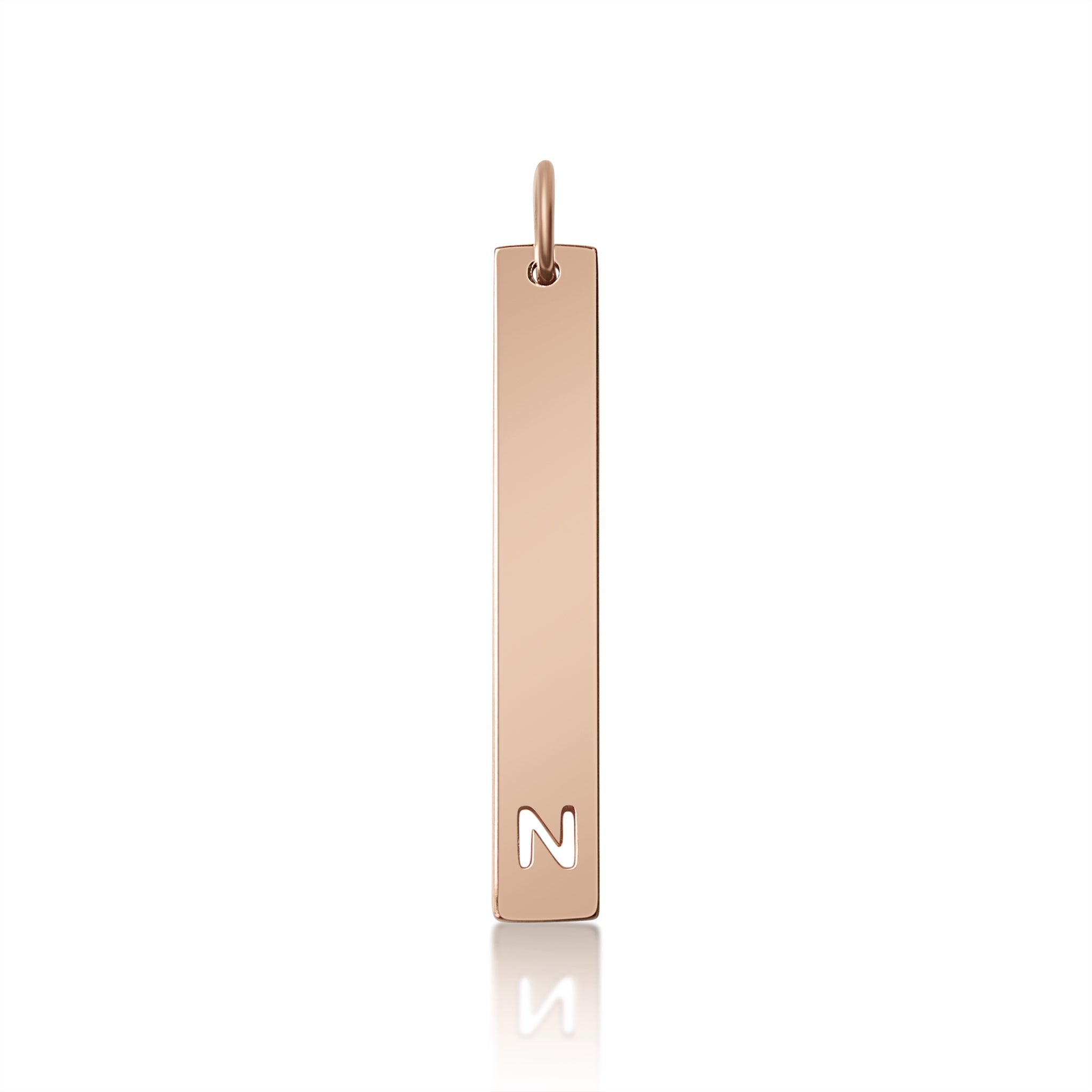 Stainless Steel Pendant - Cutout Initial Pendant | 18K PVD Coated Gold & Rose Gold