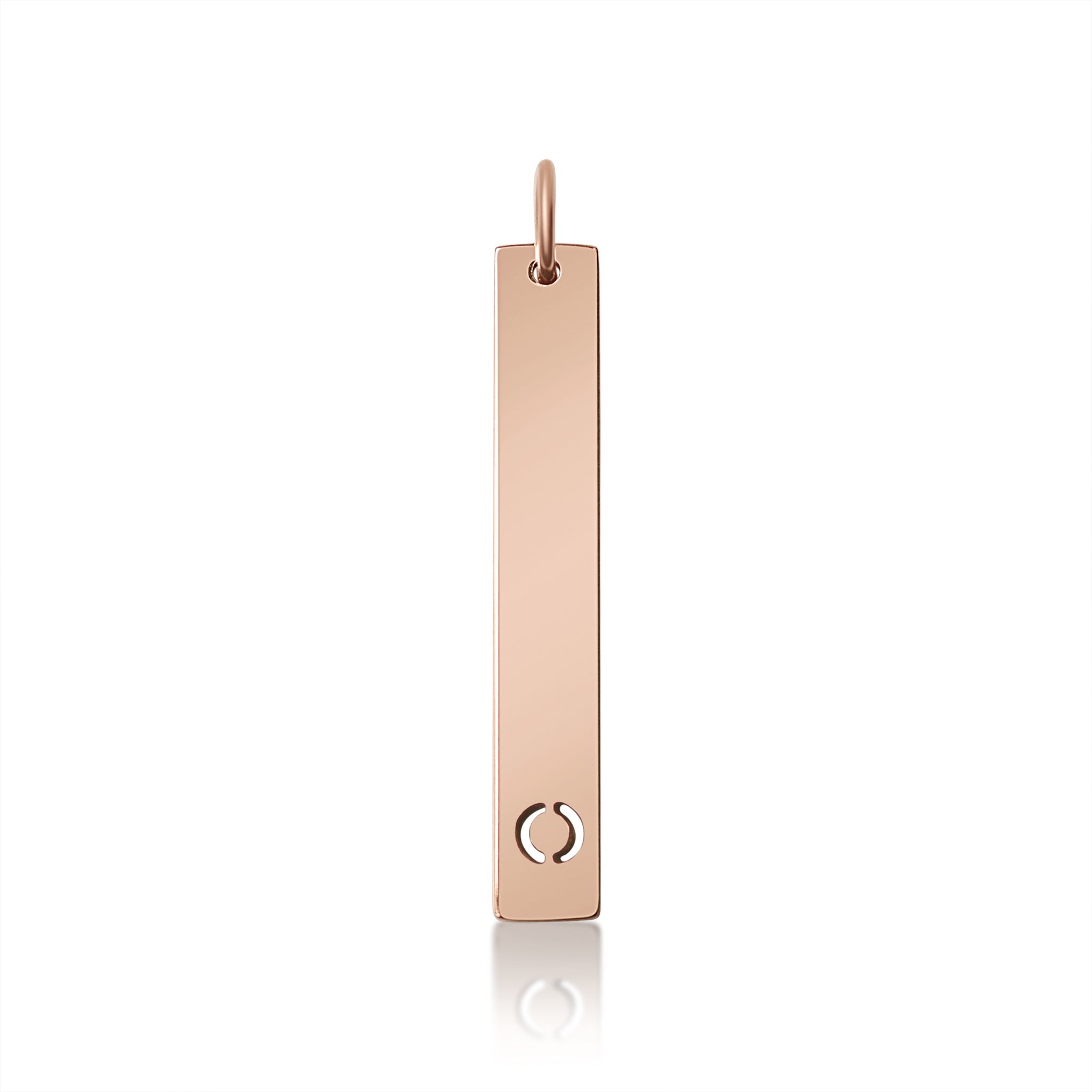 Stainless Steel Pendant - Cutout Initial Pendant | 18K PVD Coated Gold & Rose Gold