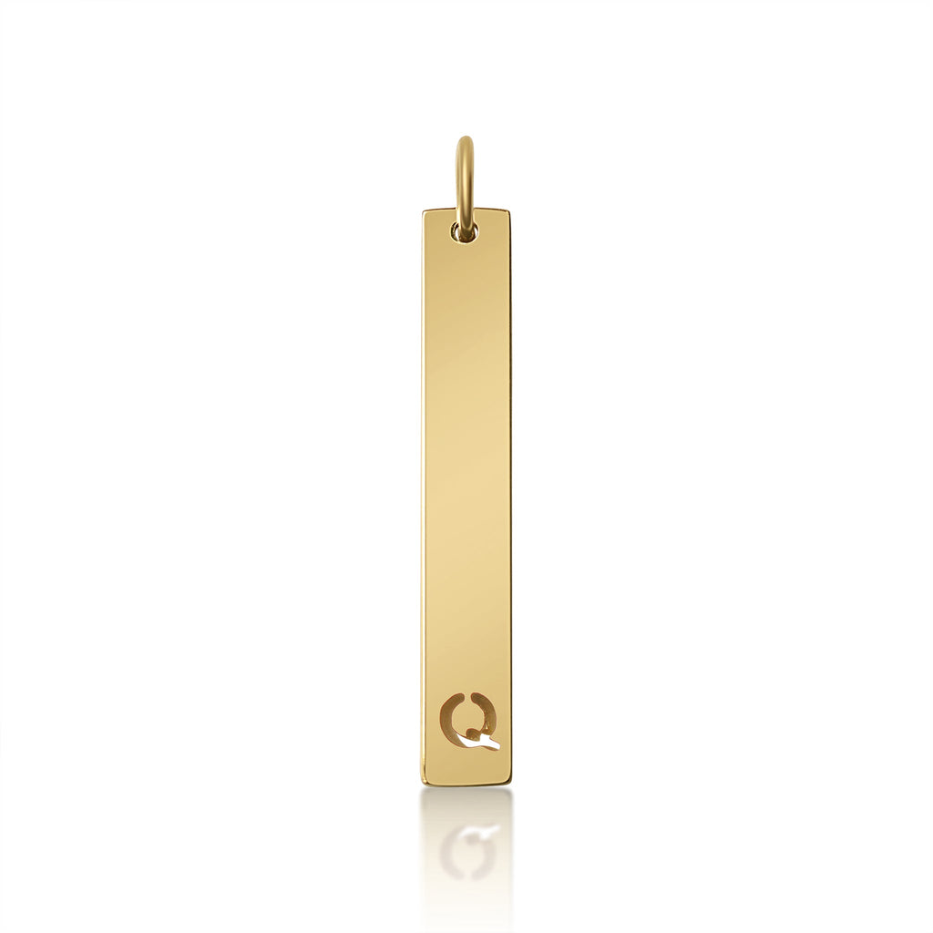 Stainless Steel Pendant - Cutout Initial Pendant | 18K PVD Coated Gold & Rose Gold