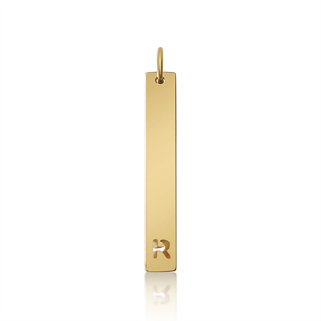 Stainless Steel Pendant - Cutout Initial Pendant | 18K PVD Coated Gold & Rose Gold