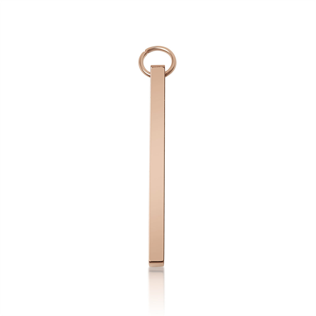 Stainless Steel Pendant - Cutout Initial Pendant | 18K PVD Coated Gold & Rose Gold