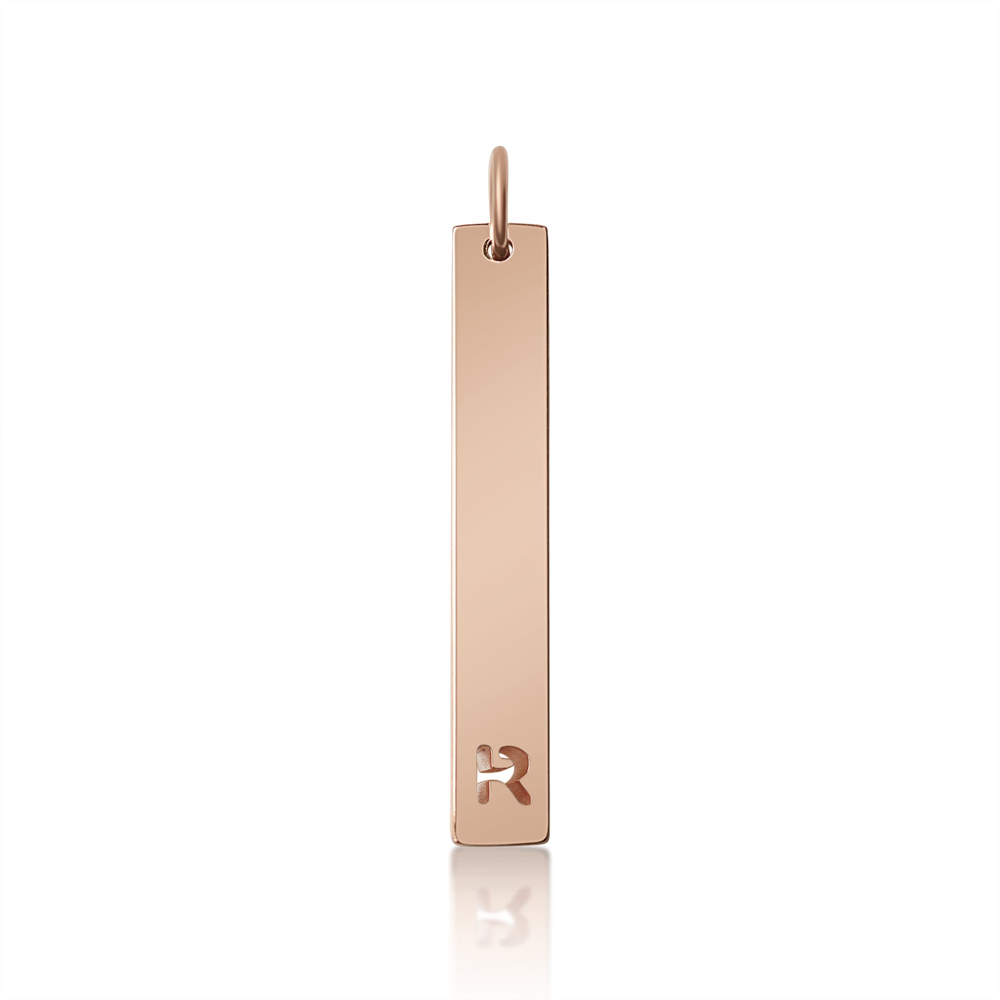 Stainless Steel Pendant - Cutout Initial Pendant | 18K PVD Coated Gold & Rose Gold