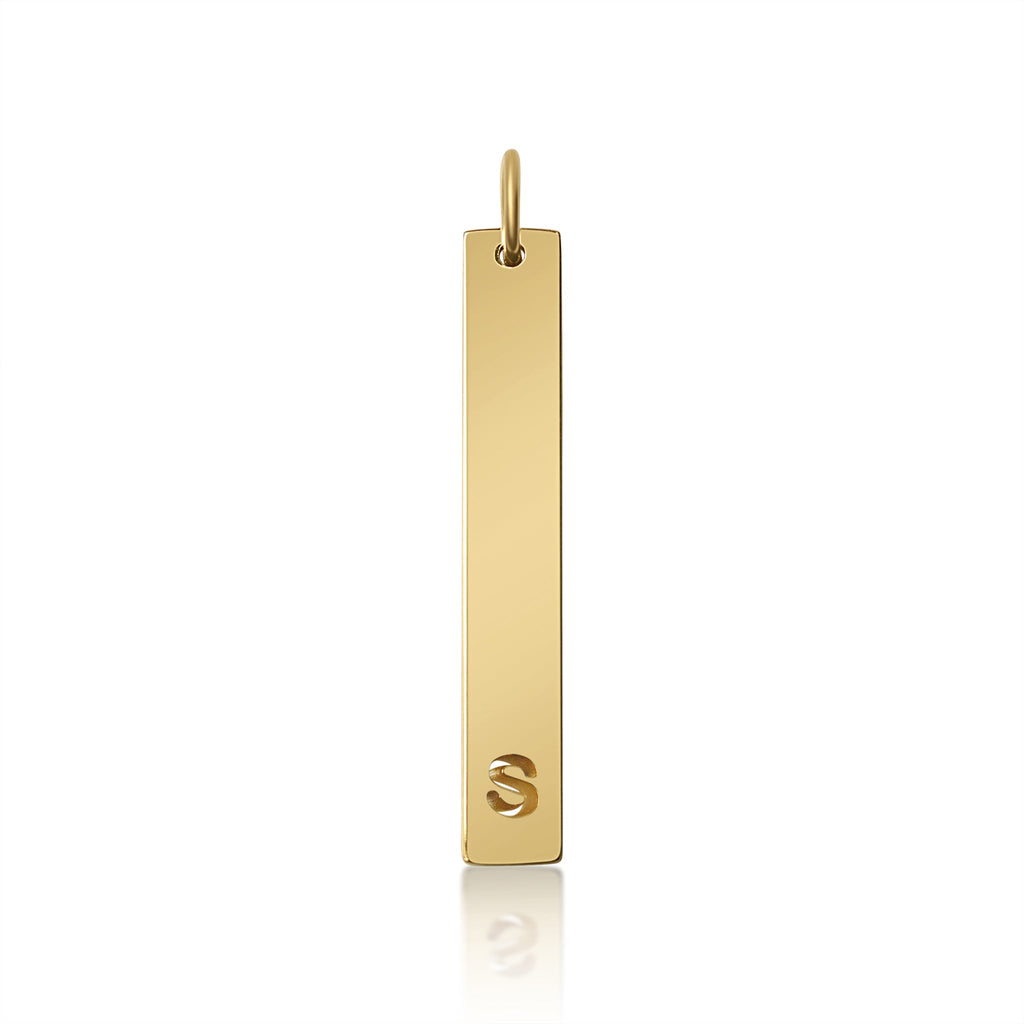 Stainless Steel Pendant - Cutout Initial Pendant | 18K PVD Coated Gold & Rose Gold