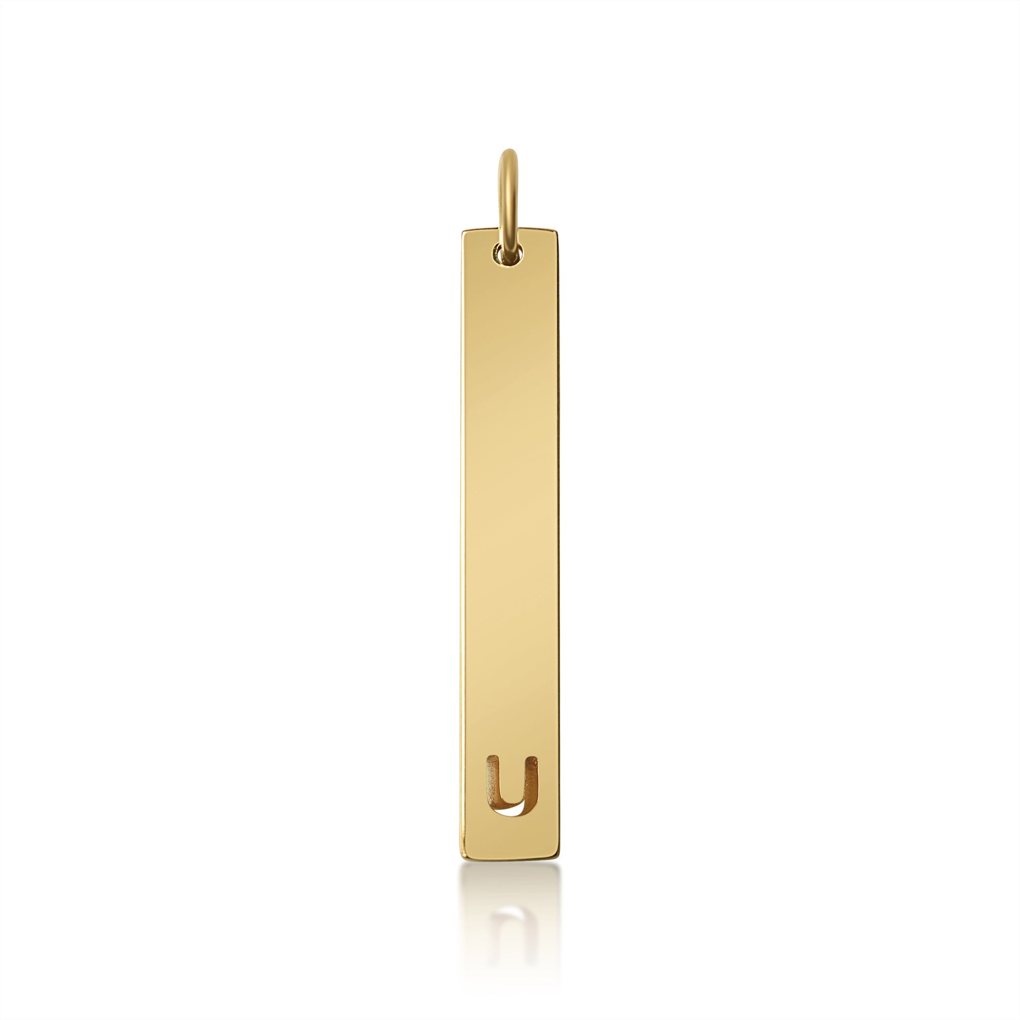 Stainless Steel Pendant - Cutout Initial Pendant | 18K PVD Coated Gold & Rose Gold