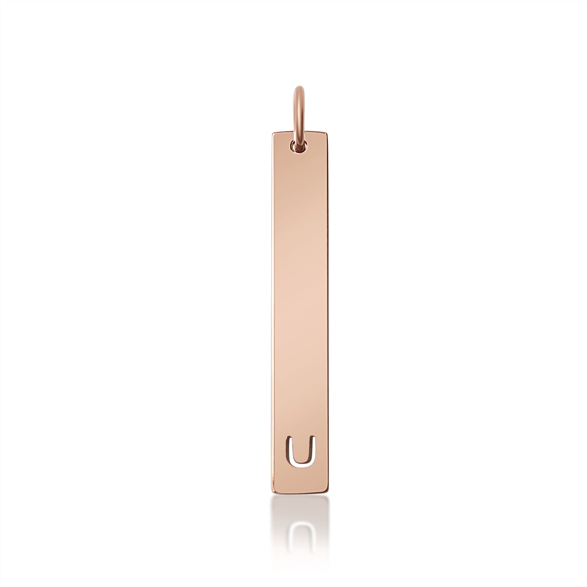 Stainless Steel Pendant - Cutout Initial Pendant | 18K PVD Coated Gold & Rose Gold