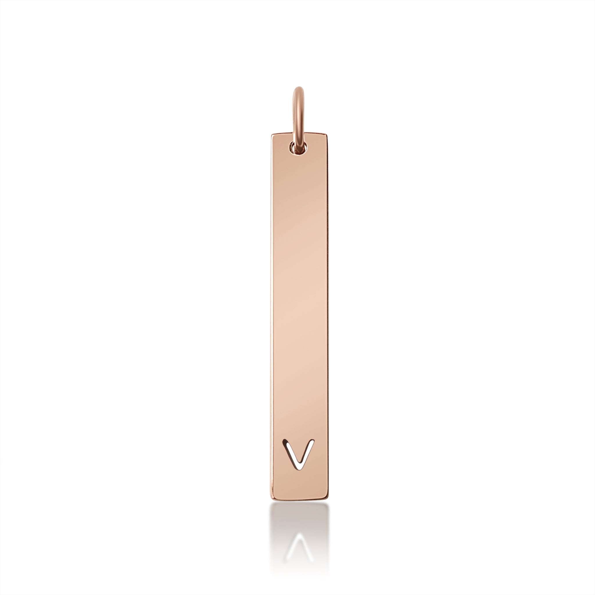 Stainless Steel Pendant - Cutout Initial Pendant | 18K PVD Coated Gold & Rose Gold